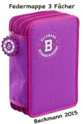 Federmappe, 3 Fächer<br> Lila 15