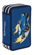 Federmappe, 3 Fächer<br> Auto Blau 17