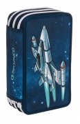 Federmappe, 3 Fächer<br> Space Blau 17